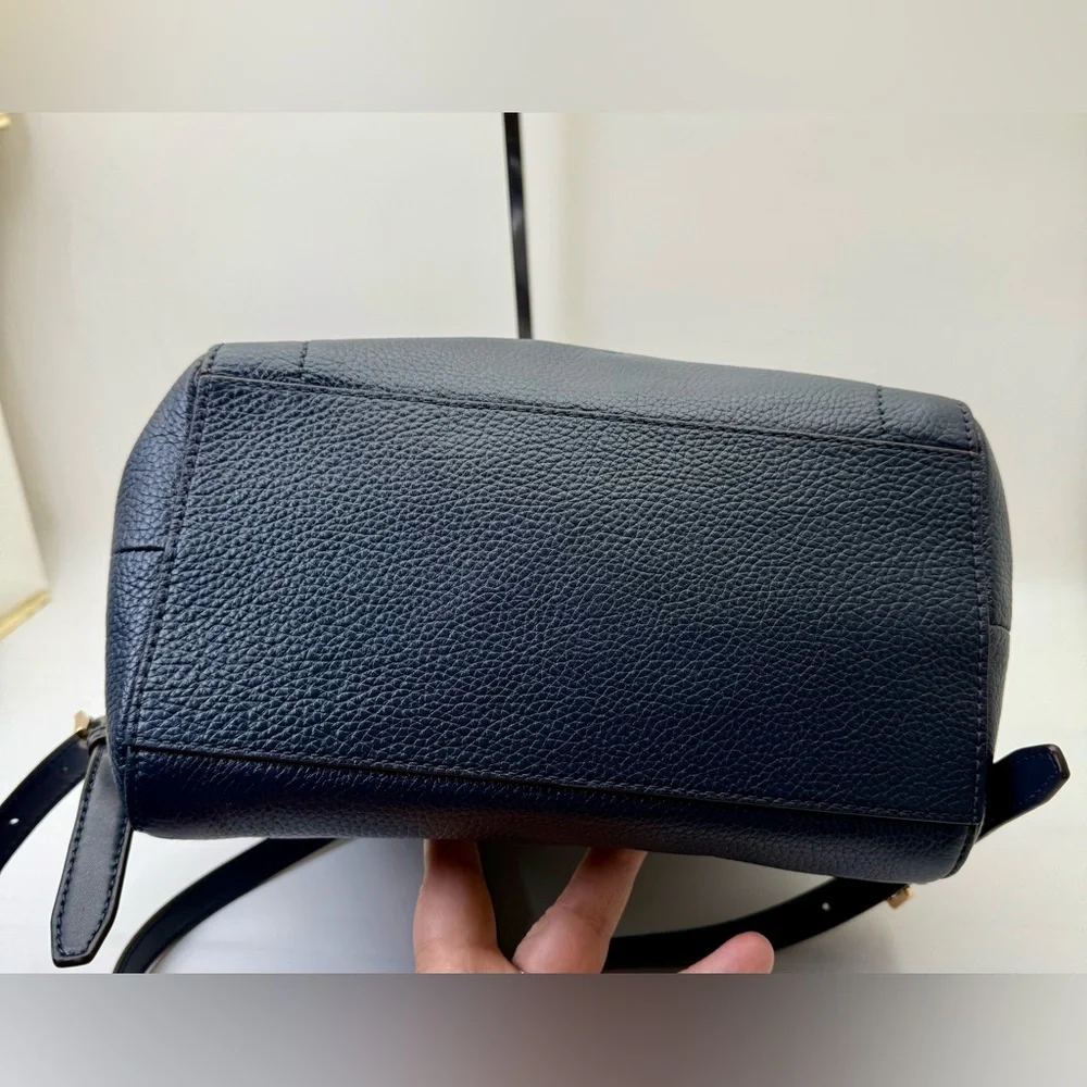 Michael Kors‎ Pebbled Leather Backpack – Navy Blue - Picture 6 of 8